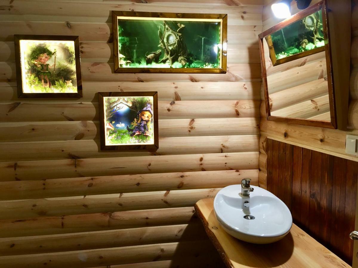 Holzhaus Trollblümchen am Wald und See Neuruppin Exterior foto